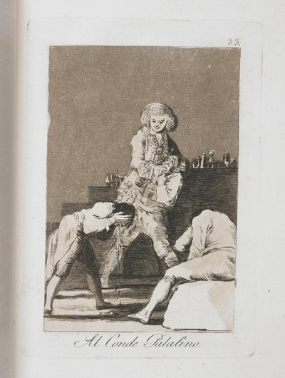 Al Conde Palantino, from Los Caprichos, 1797-1798 by Francisco de Goya